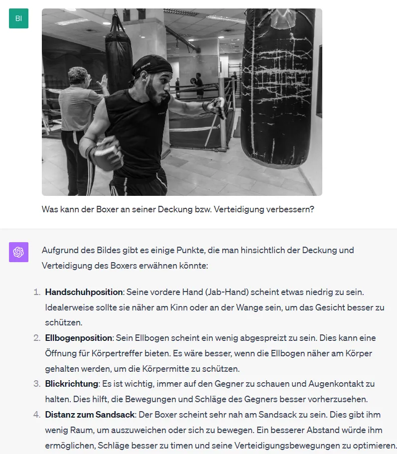 ChatGPT Bilderkennung zur Analyse von Übungsausführung