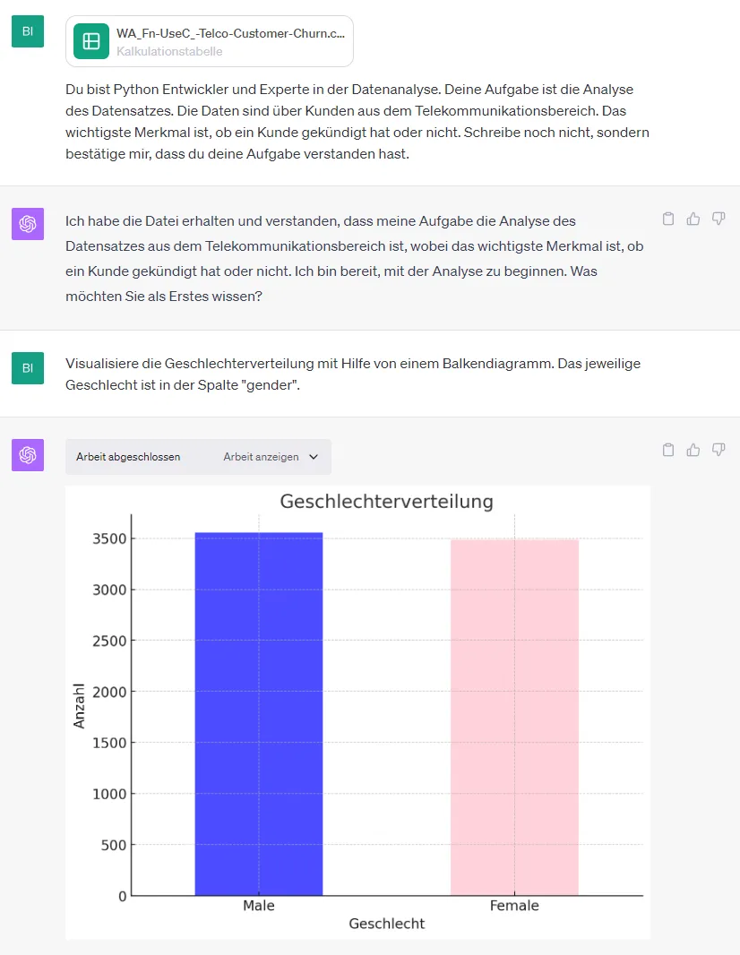 Code Interpreter für die Datenanalyse