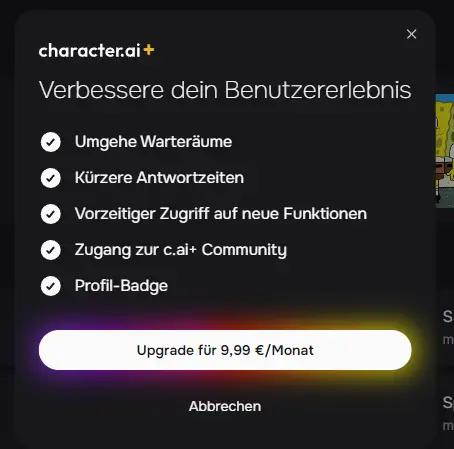character ai preise