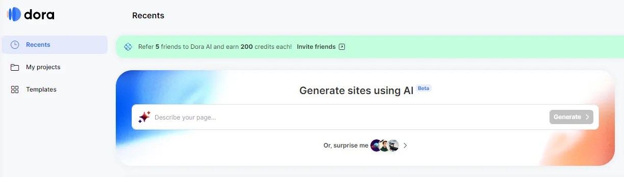dora-ai-website-von-ki-erstellen-lassen