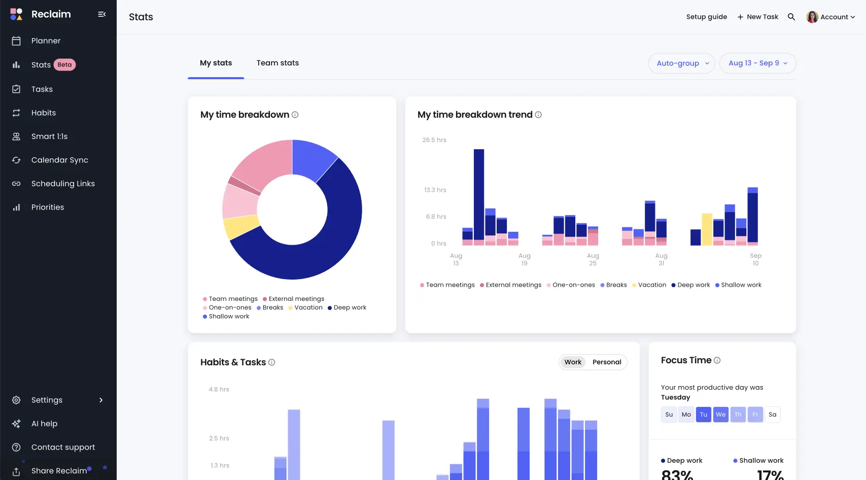 reclaim-ai-zeitmanagement-report