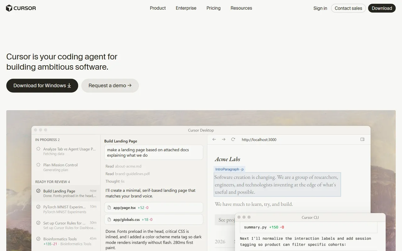 Cursor – Screenshot
