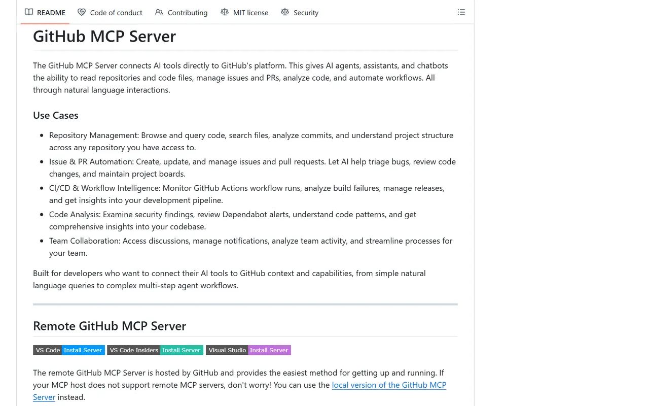 GitHub MCP-Server – GitHub-Repository