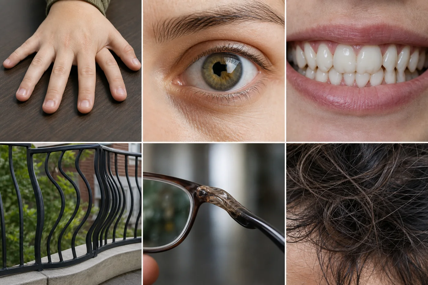 Collage typischer KI-Bildfehler