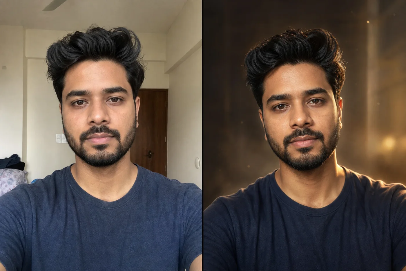 Original-Selfie vs. KI-Bild