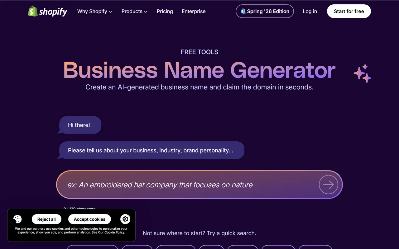 Shopify Namensgenerator