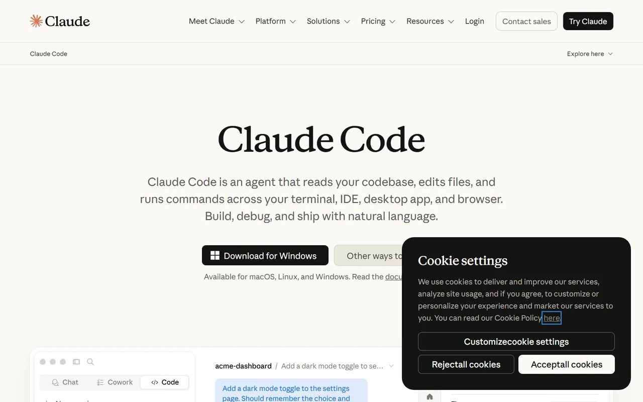 Claude Code – Screenshot