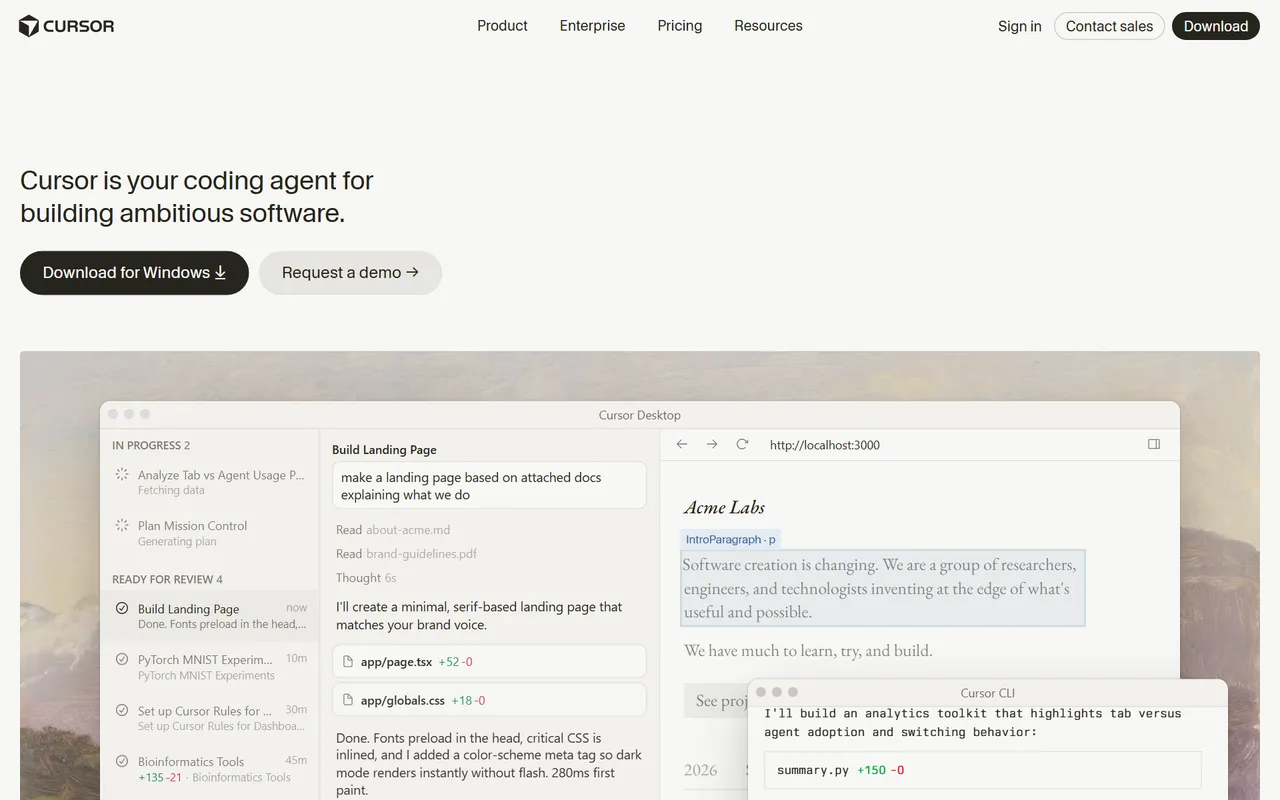 Cursor – Screenshot